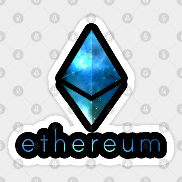 Ethereum (ETH) Logo - Etheric Blue Sticker by LunarLanding